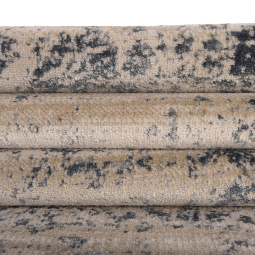Arkeen Oriental Dark Blue/Beige Area Rug Lark Manor™ Rug Size: Square 6'1"