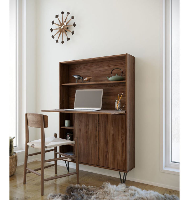 Barta Secretary Desk Wade Logan® Color: Walnut