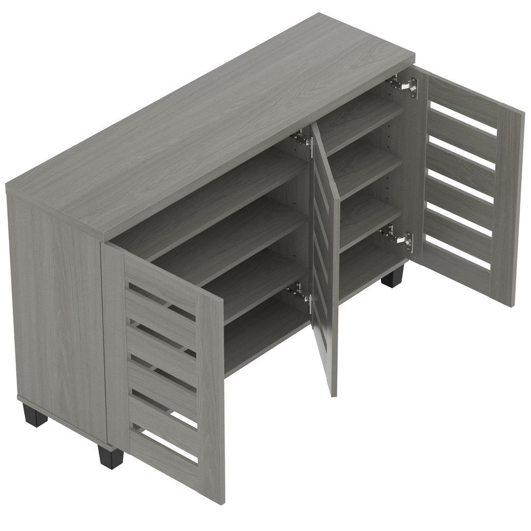 Lismore 16 Pair Shoe Storage Cabinet Steelside™ Finish: Warm Gray Oak