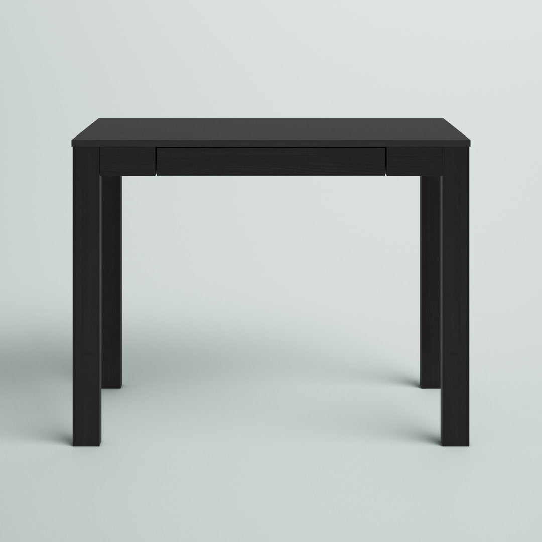 Genthner Writing Desk with Drawer Zipcode Design™ Color (Top/Frame): Black/Black