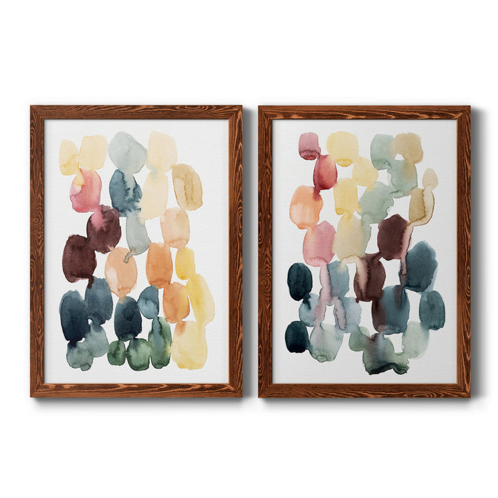 Desert Stones I - 2 Piece Picture Frame Painting Set on Canvas Wade Logan® Size: 43.5" H x 31.5" W x 1" D" Format: Maple Framed Canvas