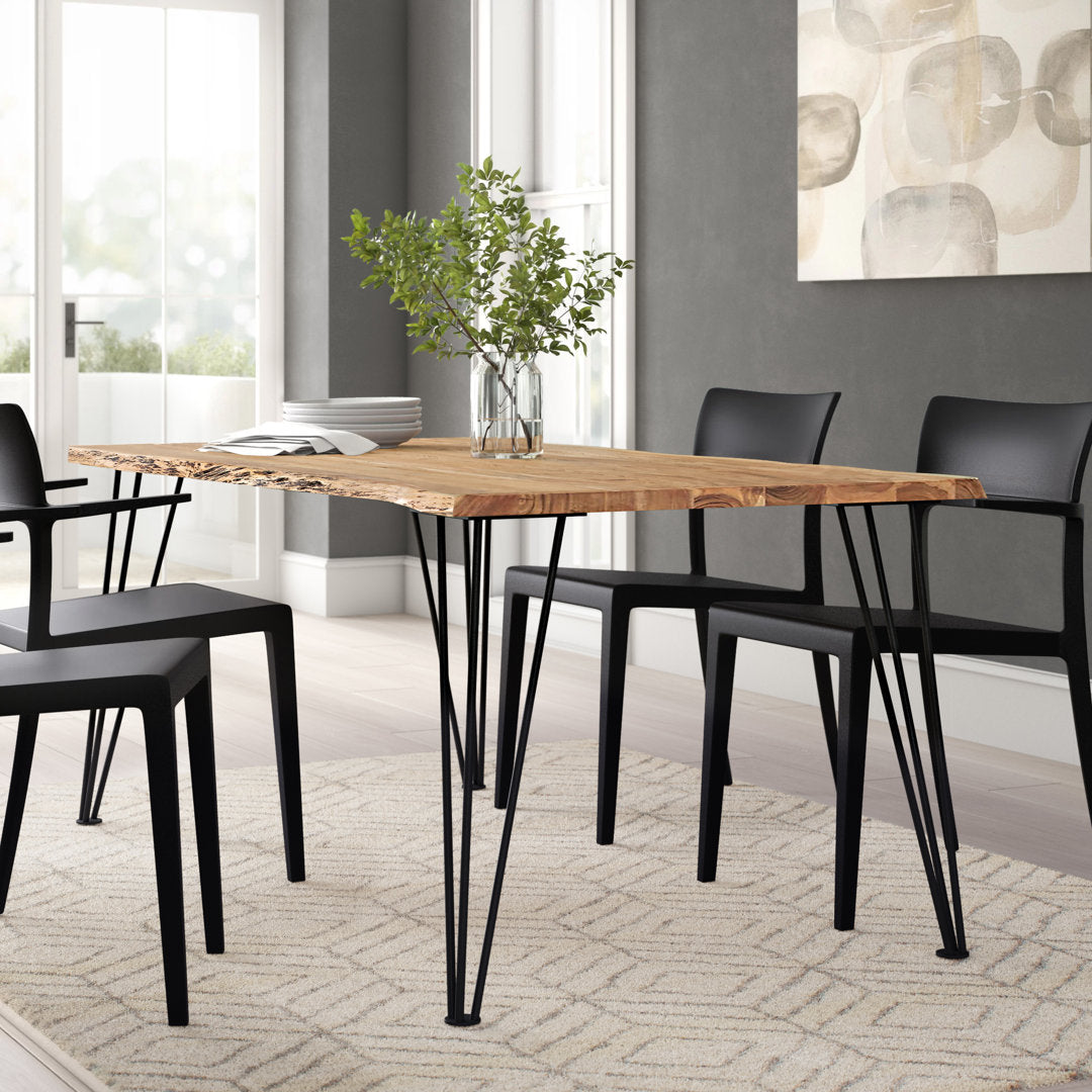 Donny Solid Wood Dining Table Ivy Bronx