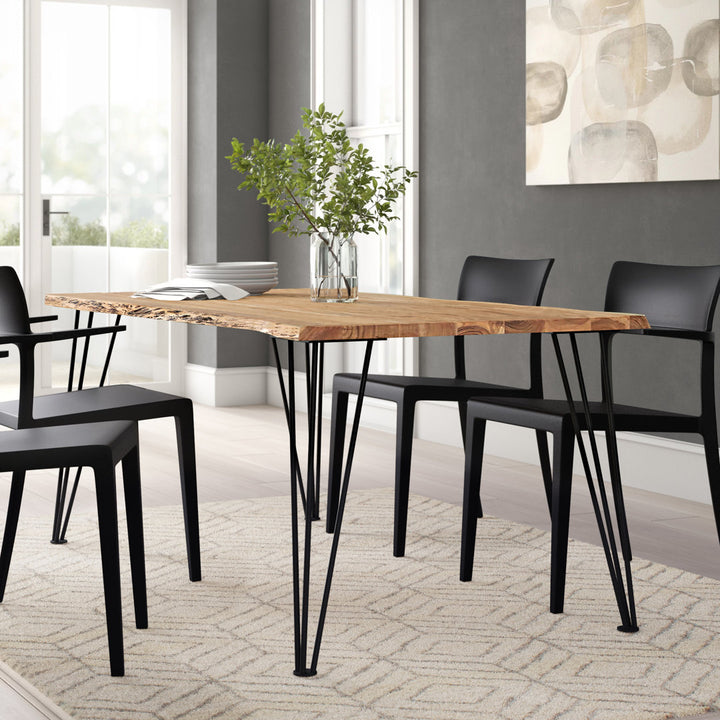Donny Solid Wood Dining Table Ivy Bronx