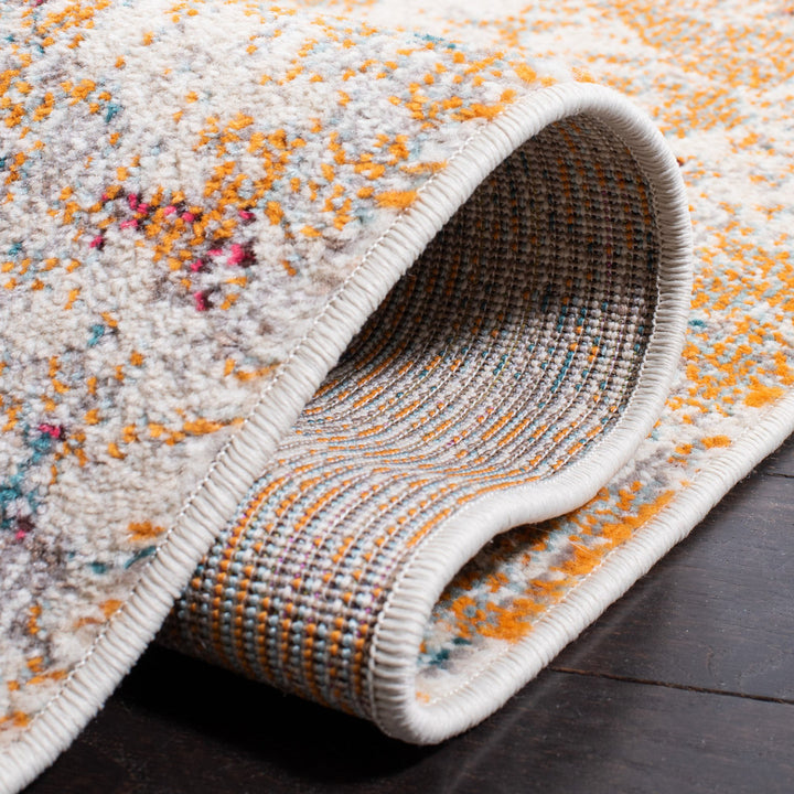 Besfort Abstract Ivory/Orange Area Rug Wade Logan® Rug Size: Rectangle 2'2" x 4'