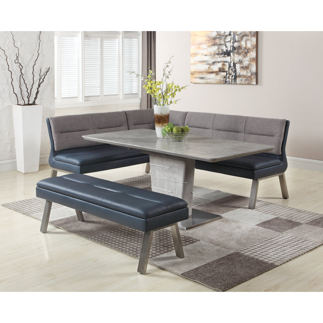 Melgoza Tufted Bench w/ Underseat Storage & Steel Legs Wade Logan®