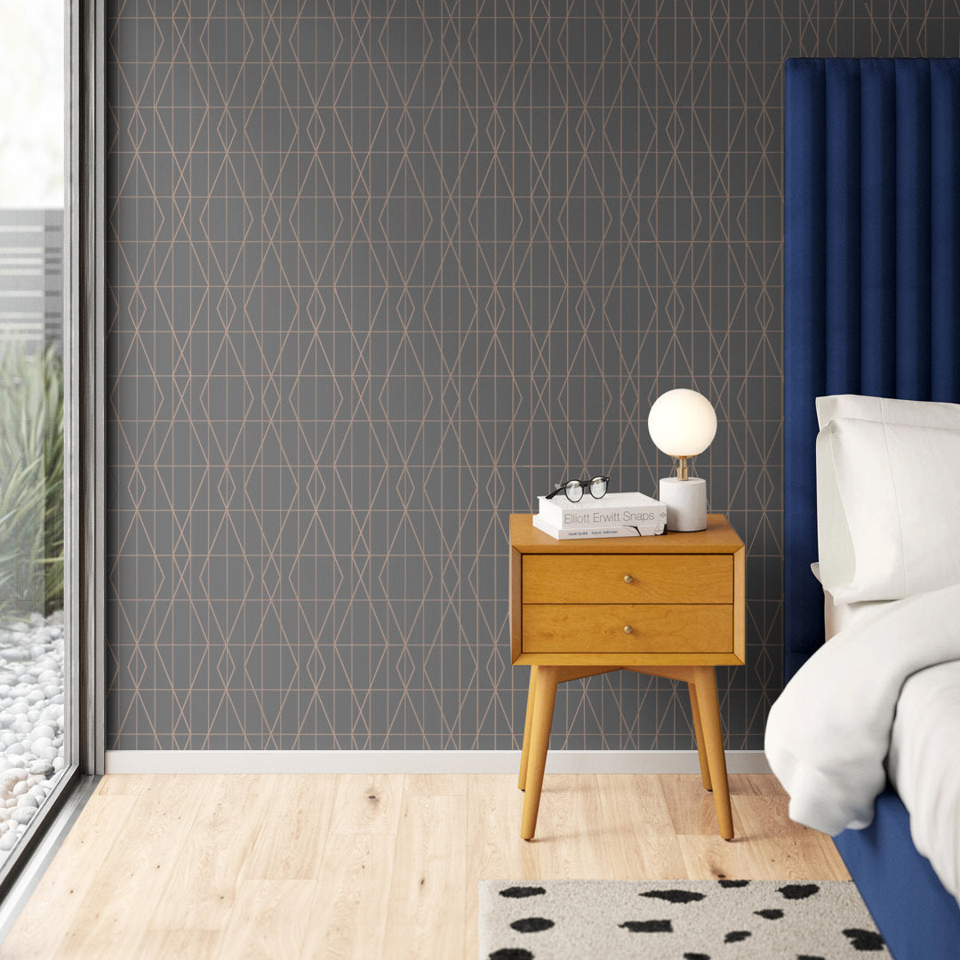 Bohan 33' L x 20.5' W Wallpaper Roll AllModern Color: Charcoal