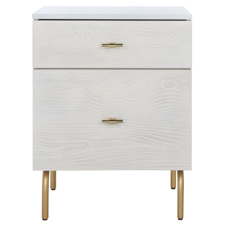 Linaris 2 - Drawer Nightstand Ivy Bronx Color: Gray/White Washed