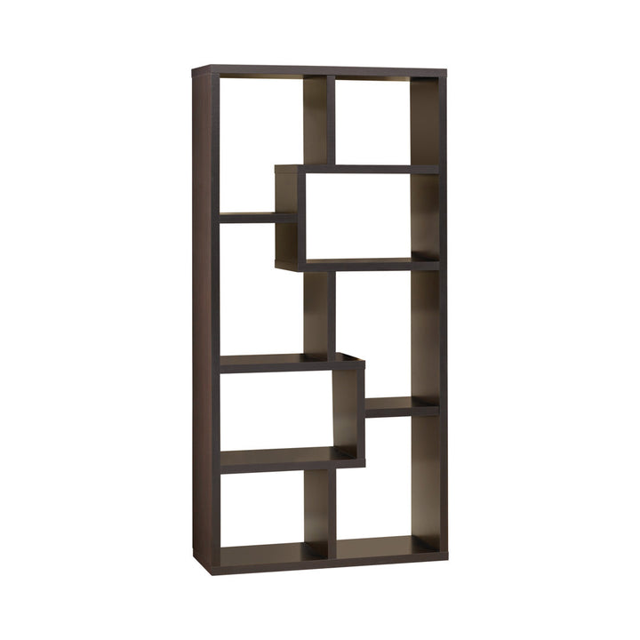 Adwolf 70.75" H x 35" W Geometric Bookcase Wade Logan® Color: Cappuccino