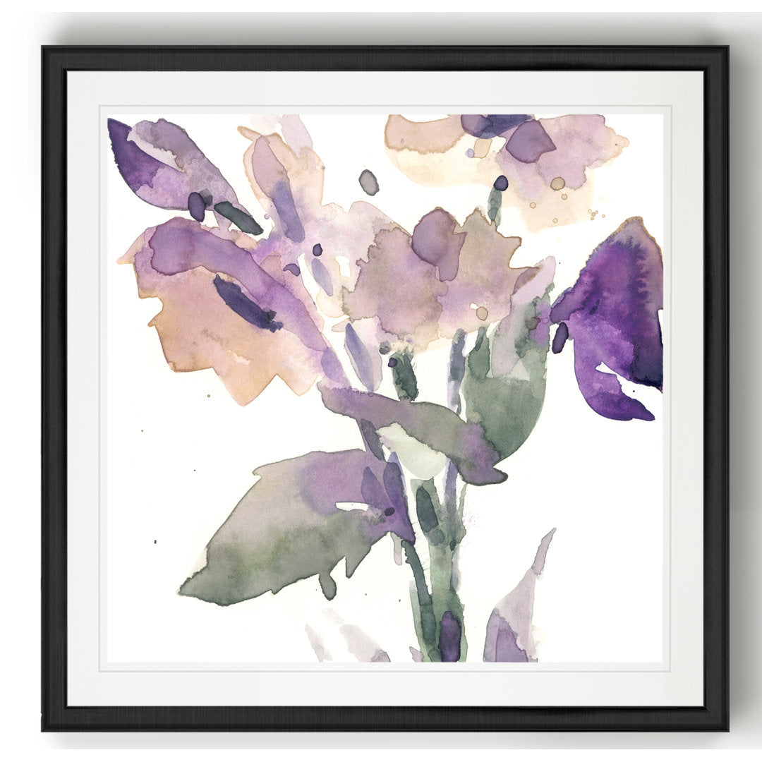 Garden Blooms II' Painting on Canvas Etta Avenue™ Size: 30.5" H x 30.5" W x 1.5" D Format: Black Framed