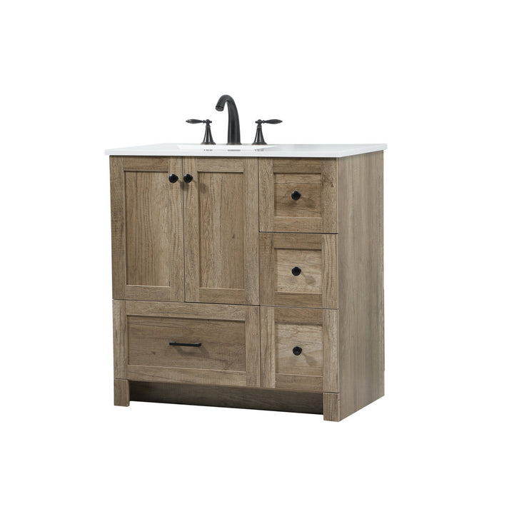 Melina 32" Single Bathroom Vanity Set Union Rustic Base Finish: Natural Oak