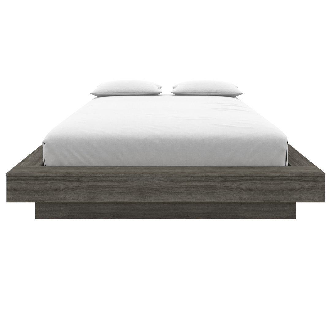 Brix Platform Bed Wade Logan® Color: Gray Oak