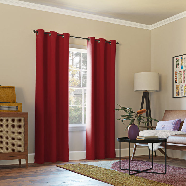 Wayfair Basics Blackout Grommet Curtain Panel Wayfair Basics® Curtain Color: Red Size per Panel: 40" W x 54" L