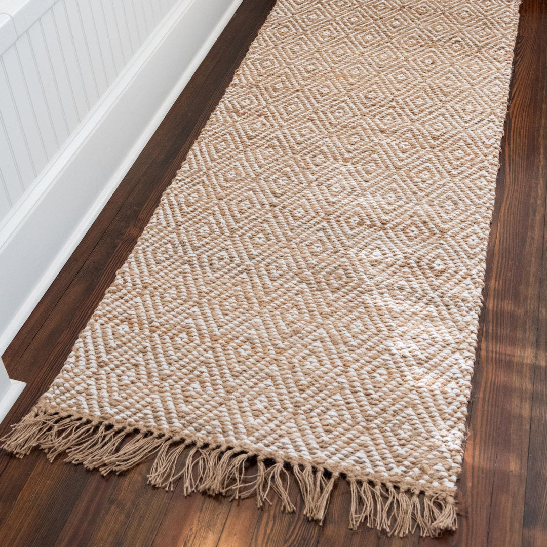 Geometric Handmade Braided Natural Rug Dakota Fields Rug Size: Runner 2'2" x 12'