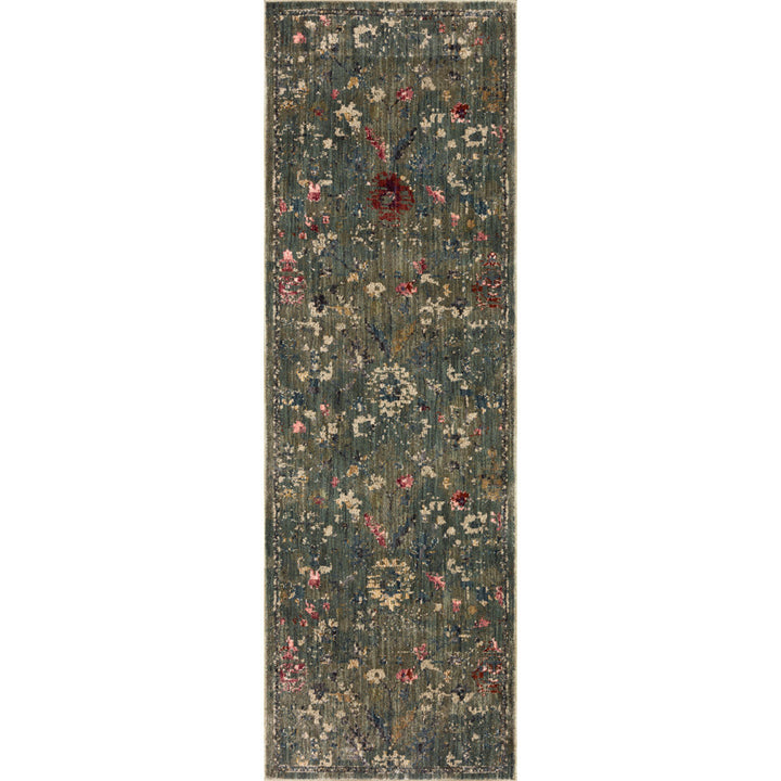Febbas Oriental Machine Made Power Loom Area Rug in Moss Green Lark Manor™ Rug Size: Runner 2'7" x 10'