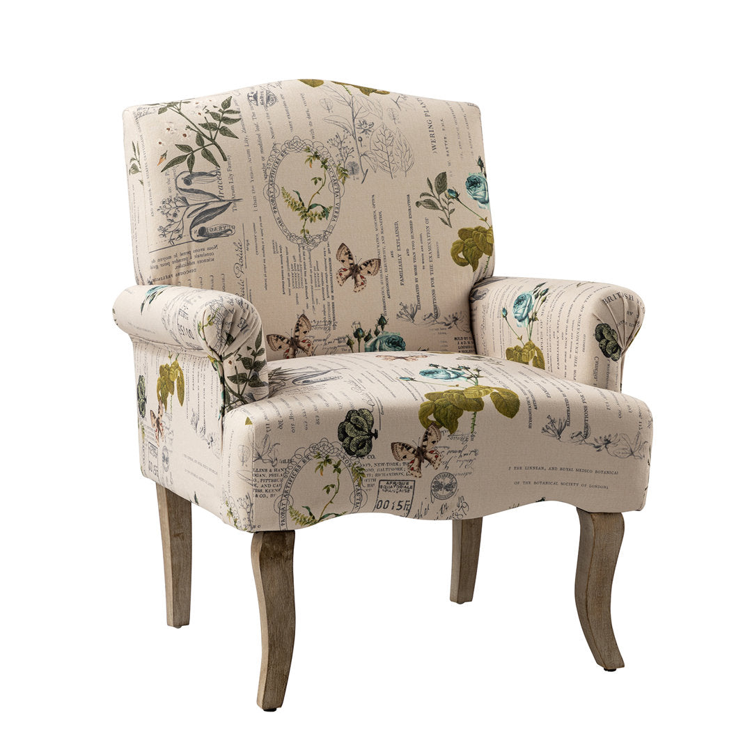 Belle 30" W Polyester Armchair Laurel Foundry Modern Farmhouse® Fabric: Floral Chenille