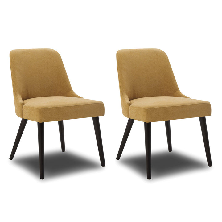 Brently Upholstered Dining Chair (Set of 2) Wade Logan® Upholstery Color: Canary Yellow