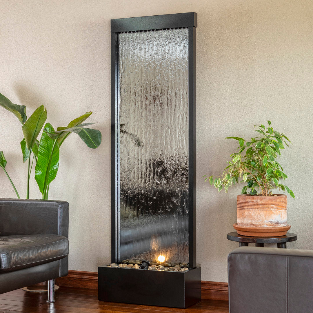 Statesboro Metal Mirror Fountain with Light Latitude Run® Color: Silver