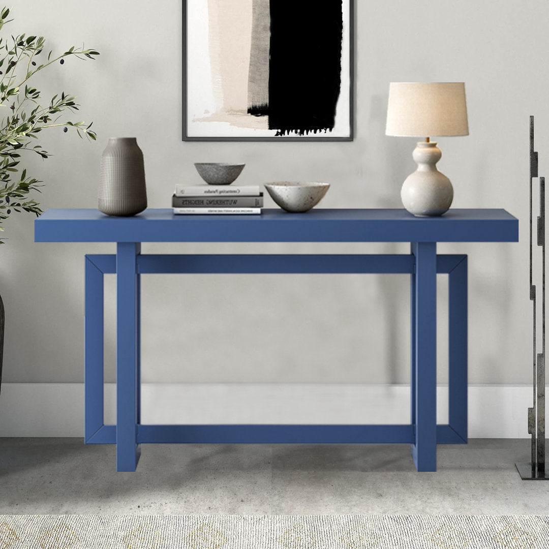 Thedrick 59" Extra Long Entryway Table Console Table 17 Stories Color: Blue