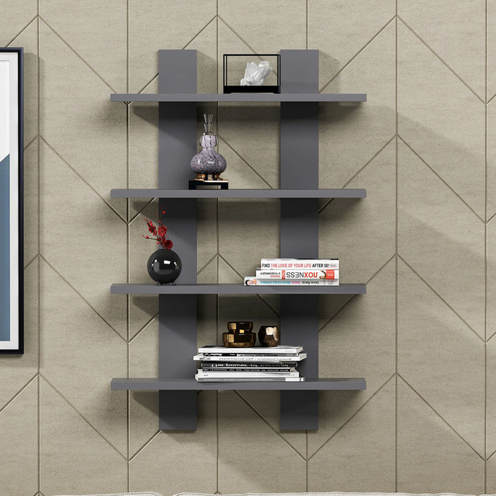 Angelinamarie 4 Piece Tiered Shelf Wade Logan® Finish: Anthracite