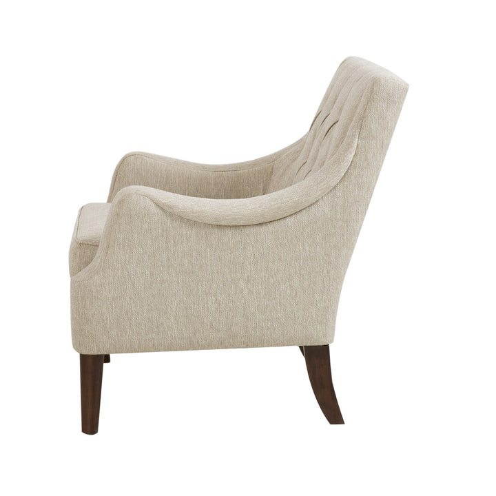 Anatonia 29.25" Wide Tufted Wingback Chair Birch Lane™ Fabric: Beige