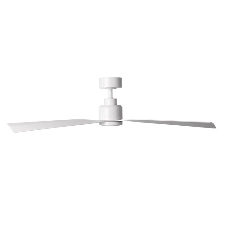 52" Smart Home Compatible 3 Blade Smart Ceiling Fan with Remote WAC Limited Fans Accessories: With Light Kit, Finish: Matte White