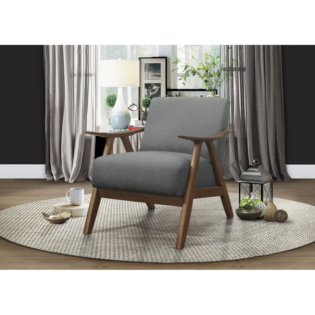 Hofstetter 72.39Cm Wide Polyester Armchair George Oliver Fabric: Gray Linen