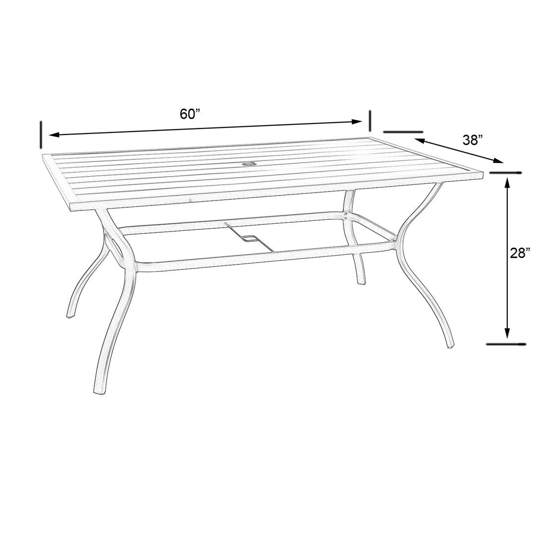 Alphild Metal Dining Table Lark Manor™