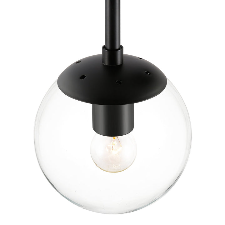 Cournoyer 2-Light Dimmable Wallchiere George Oliver Shade Color: Clear Finish: Black