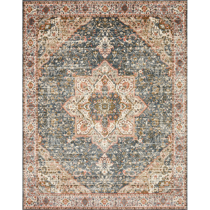 Worchester Oriental Navy/Red Area Rug Bungalow Rose Rug Size: Runner 2'7" x 10'