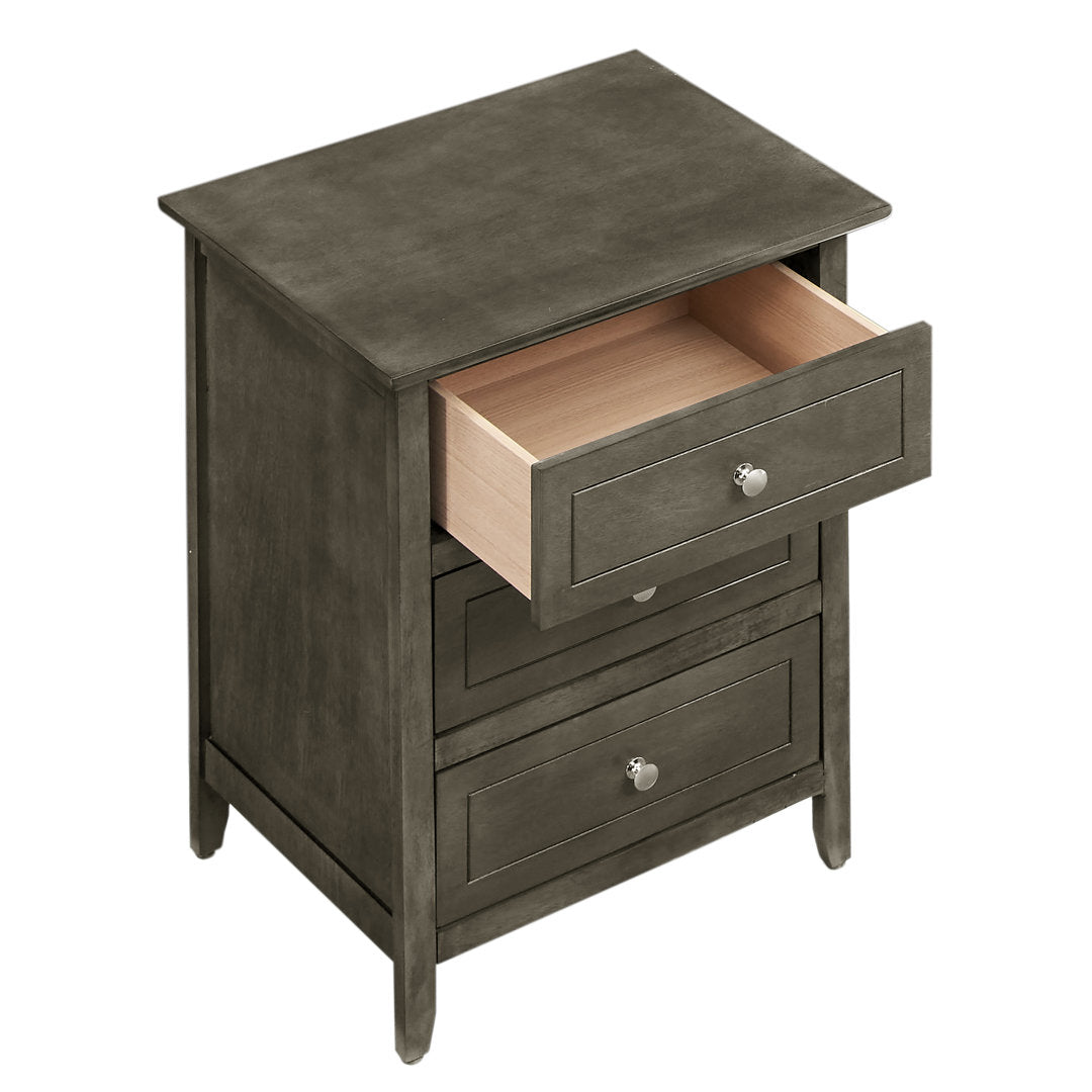 Emjay 3 - Drawer Nightstand Glory Furniture Color: Gray
