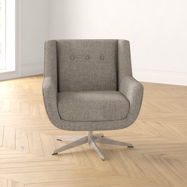 Nina Button Tufted Swivel Lounge Chair 510 Design
