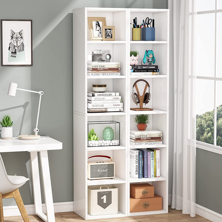 Chingford 70.87" H x 11.81" W Cube Bookcase Ebern Designs Color: White
