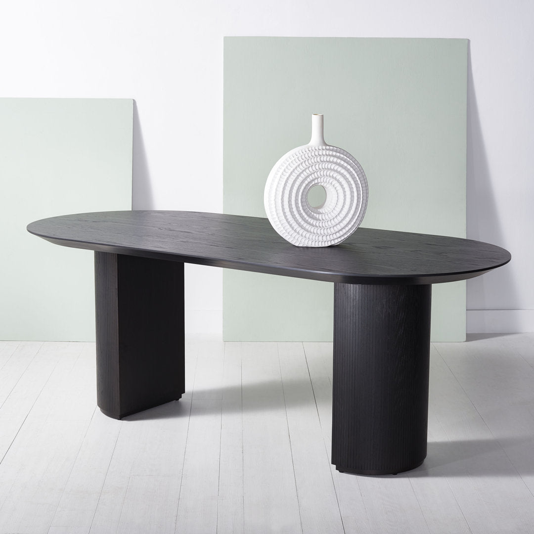 Abberton 78.7'' Dining Table Joss & Main Color: Black
