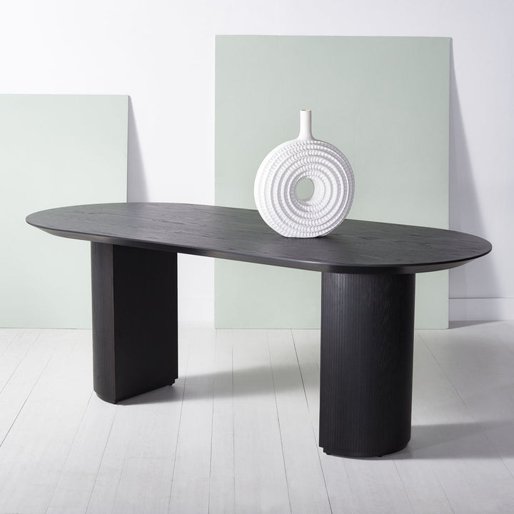 Abberton 78.7'' Dining Table Joss & Main Color: Black