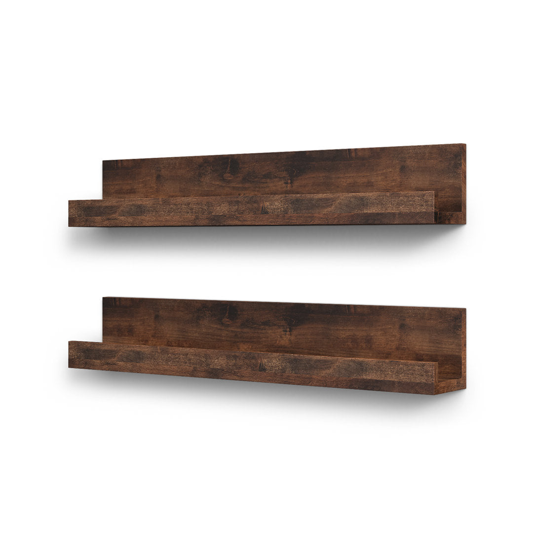 Dominique Alder Solid Wood Floating Shelf (Set of 2) Birch Lane™