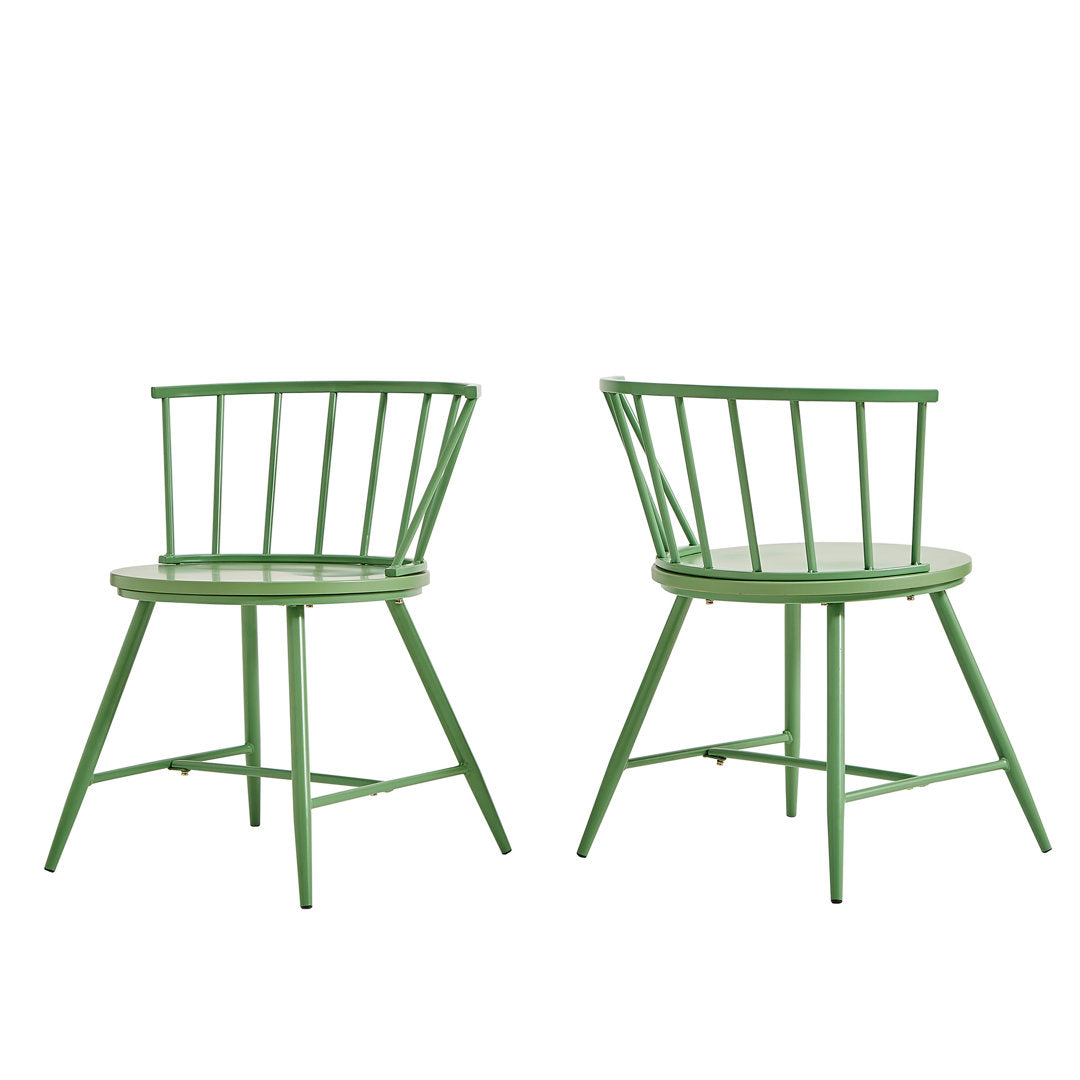 Johanna Metal Side Chair (Set of 2) Laurel Foundry Modern Farmhouse® Color: Meadow Green