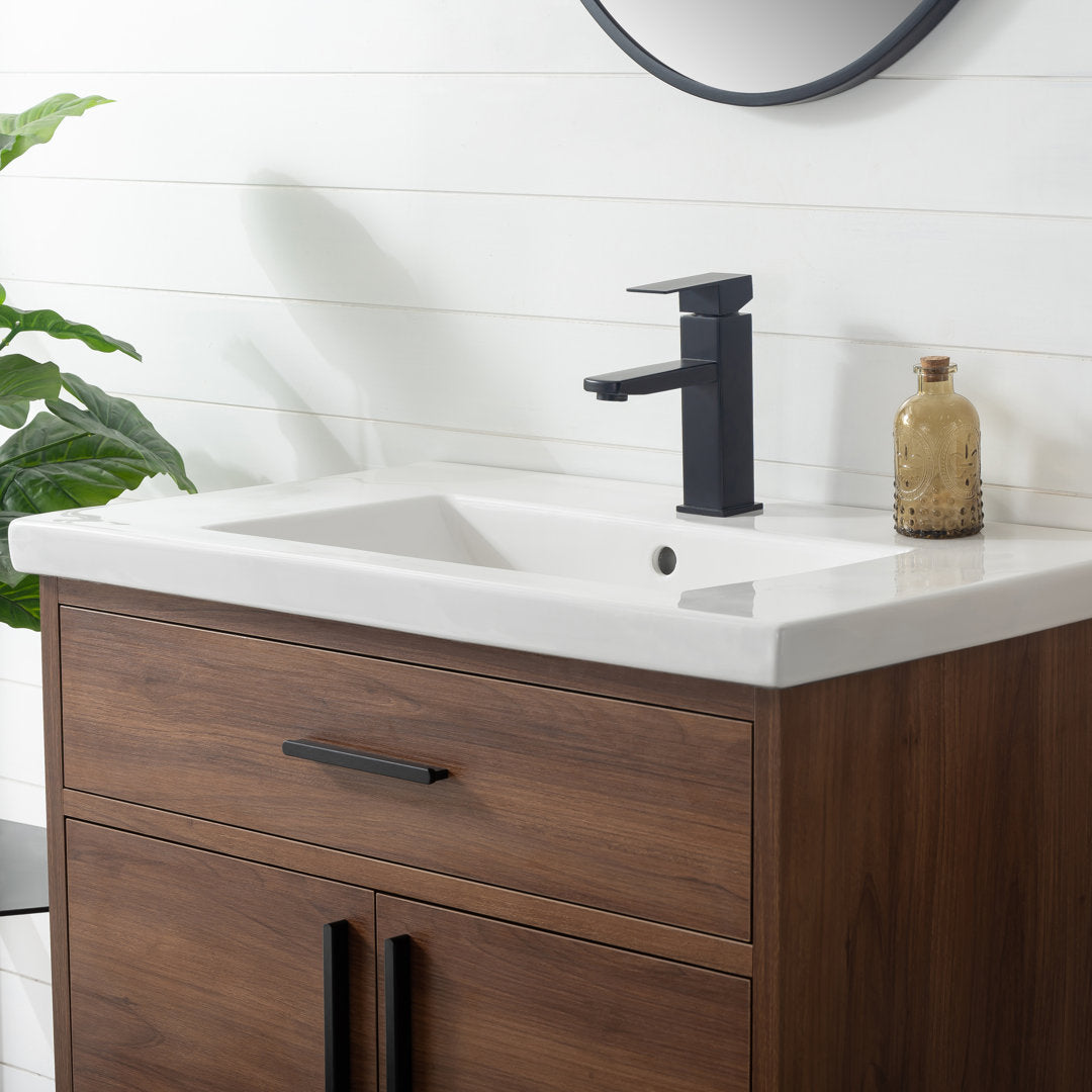 Binford 30" Single Bathroom Vanity Set Mercury Row® Base Finish: Walnut