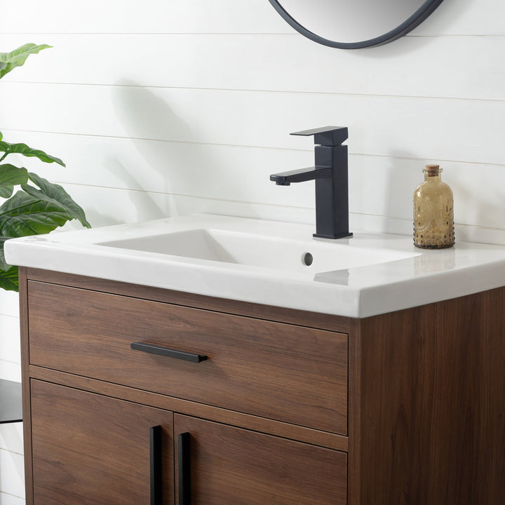 Binford 30" Single Bathroom Vanity Set Mercury Row® Base Finish: Walnut