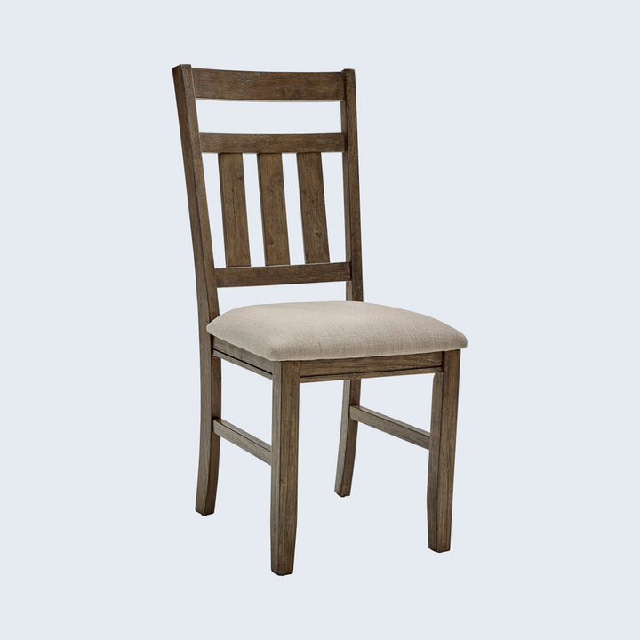 Gigi Slat Back Wood Upholstered Side Chair (Set of 2) Kelly Clarkson Home Color: Rustic Umber