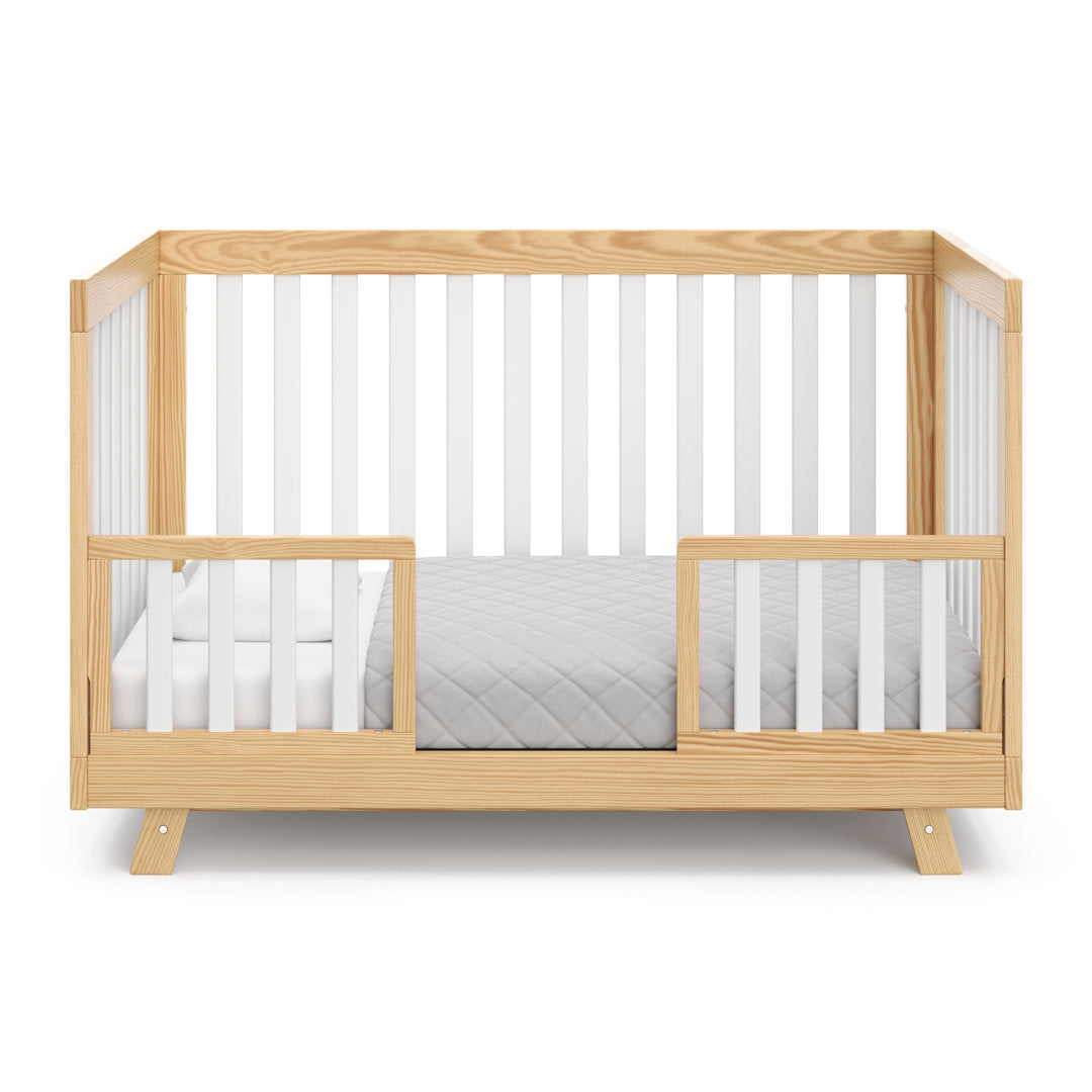 Beckett 3-in-1 Convertible Crib Storkcraft Color: Natural/White Pieces Included: Crib
