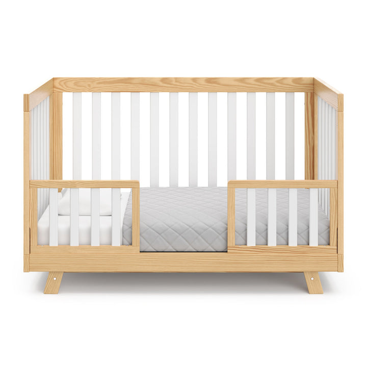 Beckett 3-in-1 Convertible Crib Storkcraft Color: Natural/White Pieces Included: Crib