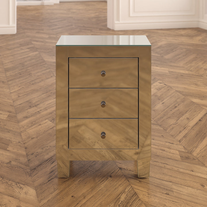 Brixton 3 - Drawer Mirrored Accent Chest Etta Avenue™