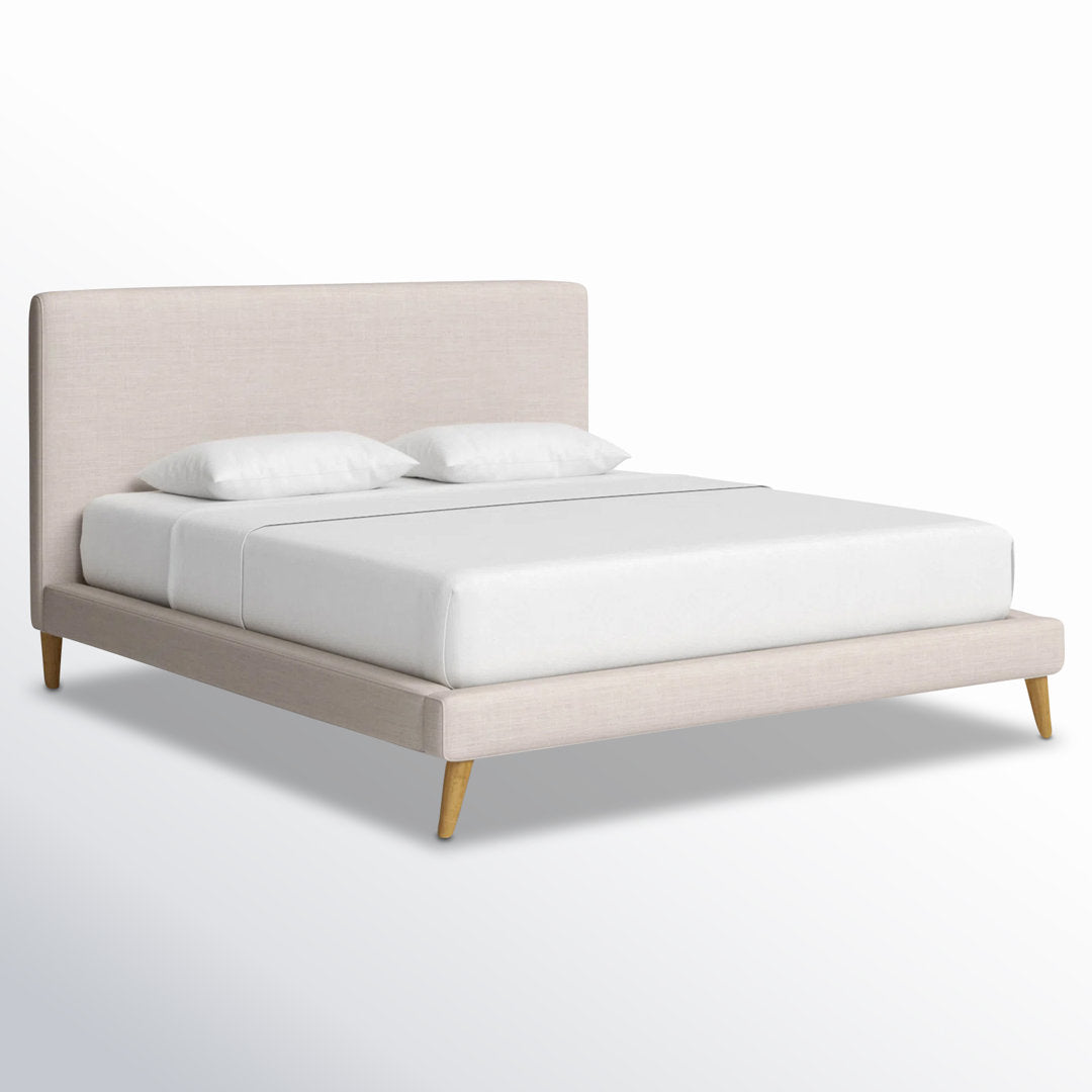 Williams Upholstered Bed AllModern Color: Light Gray Size: King