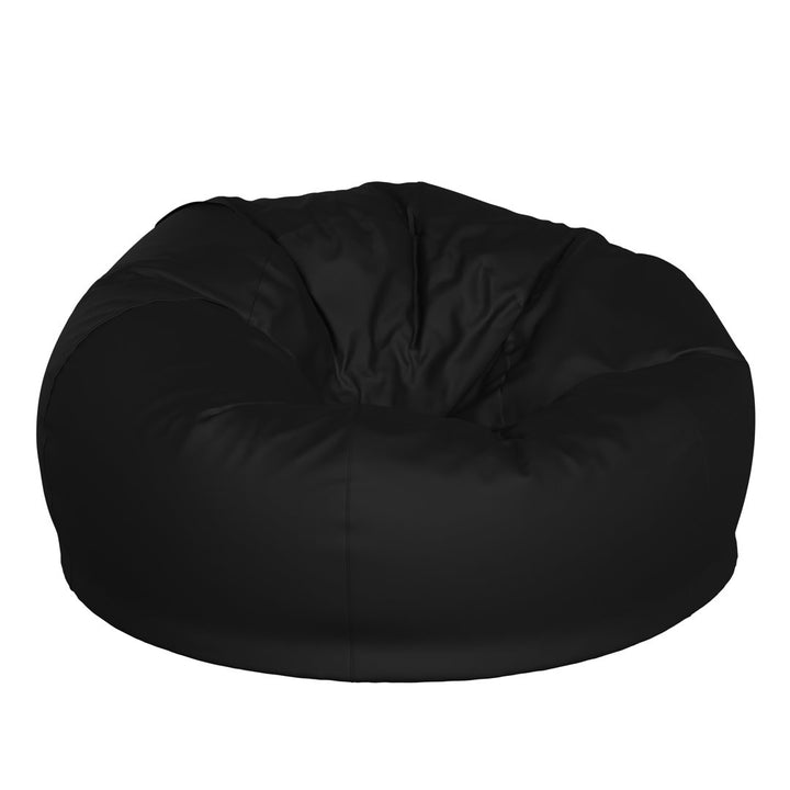 Classic Refillable Cotton Bean Bag Chair Mack & Milo™ Size: Large Body Fabric: Black Cotton Twill