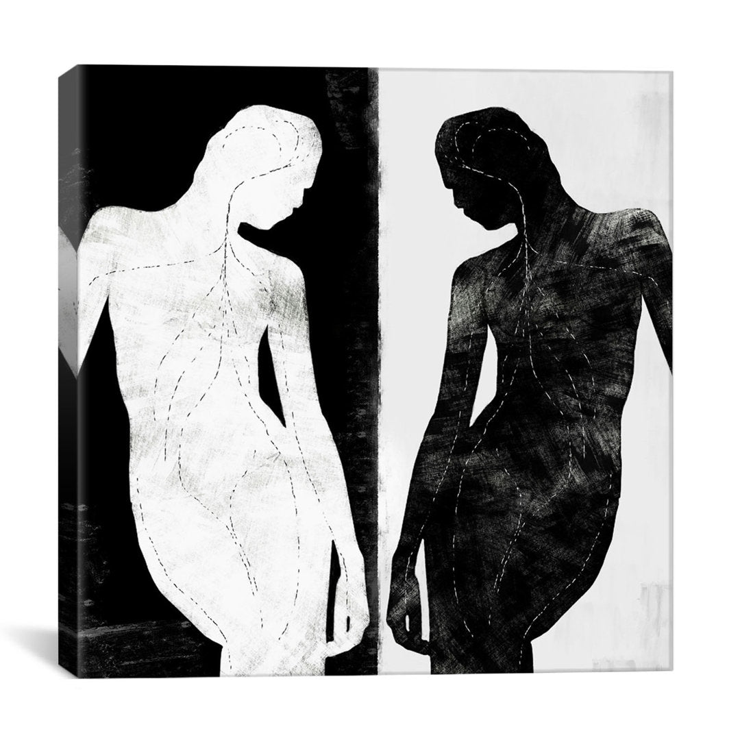 Contrasting Silhouette Figure' by 5by5collective - Graphic Art Print Etta Avenue™ Size: 12" H x 12" W x 0.75" D