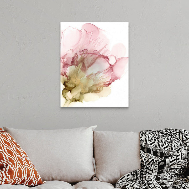 Flowering Pink II' by Jennifer Goldberger - Painting Print on Canvas Latitude Run® Size: 30" H x 24" W x 1.25" D Format: Wrapped Canvas