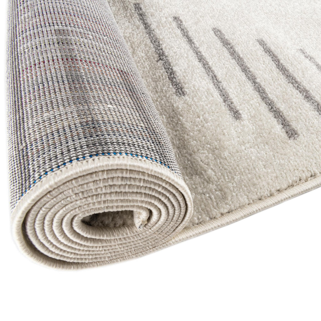 Cohutta Geometric Grey and Ivory Area Rug The Twillery Co.® Rug Size: Square 9'10"