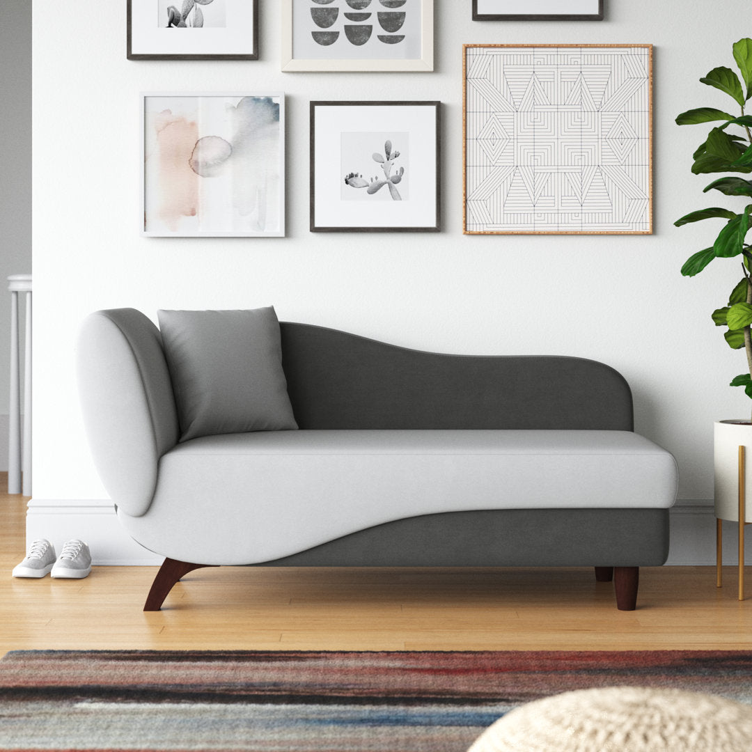 Gaven Armless Reclining Foam Chaise Lounge with Storage Mercury Row® Teen Upholstery Color: Dark Gray/Light Gray