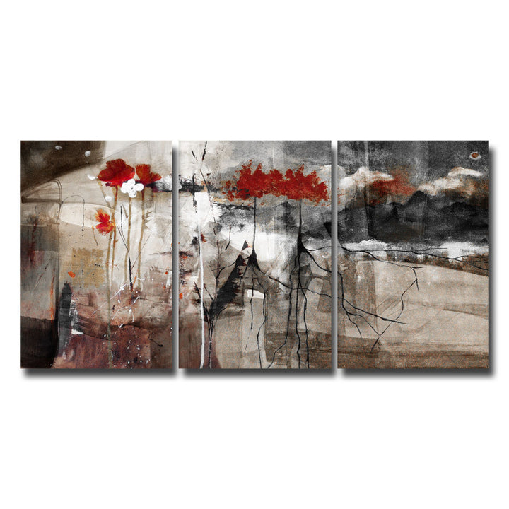 Abstract by Tristan Scott - 3 Piece Wrapped Canvas Graphic Art Print Set Wrought Studio™