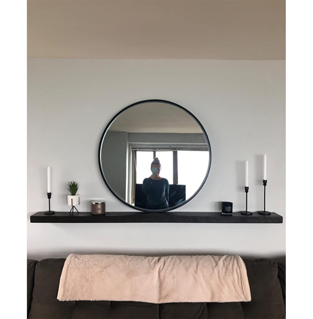 Eneas Pine Solid Wood Floating Shelf Millwood Pines Size: 2" H x 30" W x 6" D Finish: Mocha